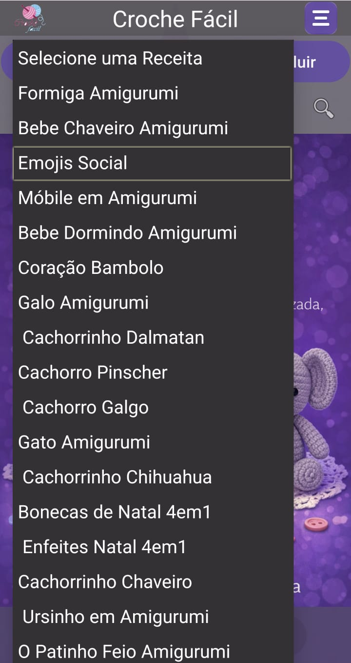 Lista de receitas